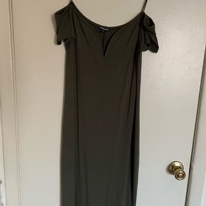 Olive Green Express Sweater Dress